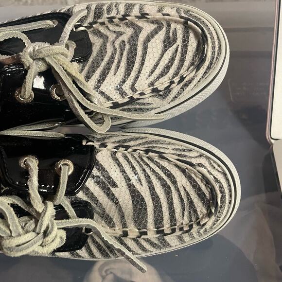 Sperry Sequin Zebra Shoes Size 6.5 Angelfish Loafer - Picture 4 of 5